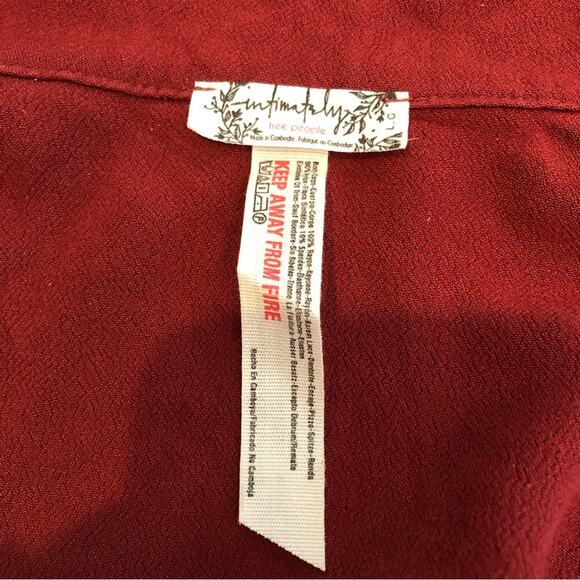 Intimately Free People Elsa rust red plunge wrap lace bottom bodysuit size Large - Picture 16 of 16